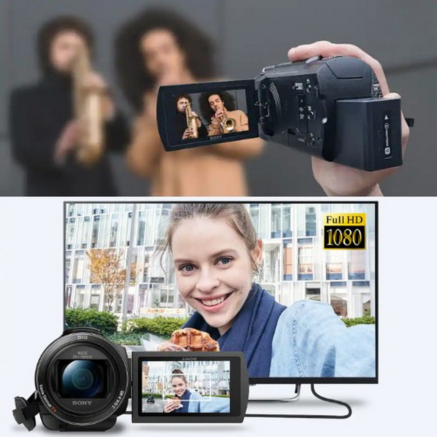Handycam 4K SONY AX43A - samping